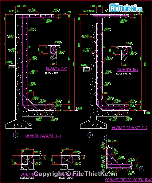 Bản vẽ cải tạo bể Ngầm cũ,Bản vẽ autocad,bể ngầm cũ